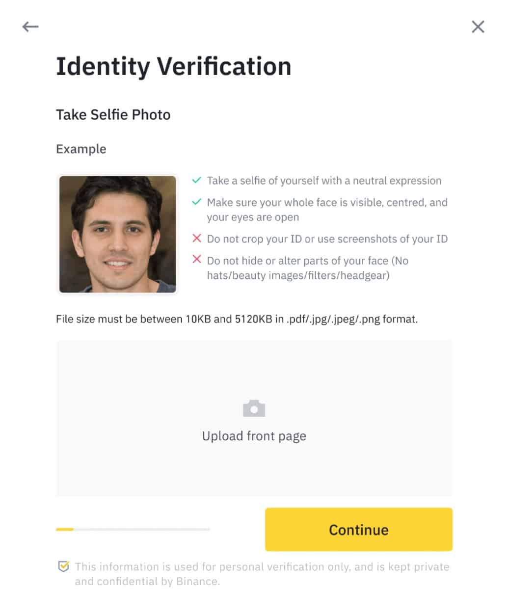 How To Complete KYC ID Verification on Binance Step 8 - How To Buy Coinweb