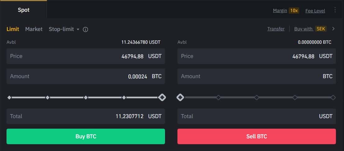 How to Conduct Spot Trading on Binance Step 3 - How to buy GMX (GMX)