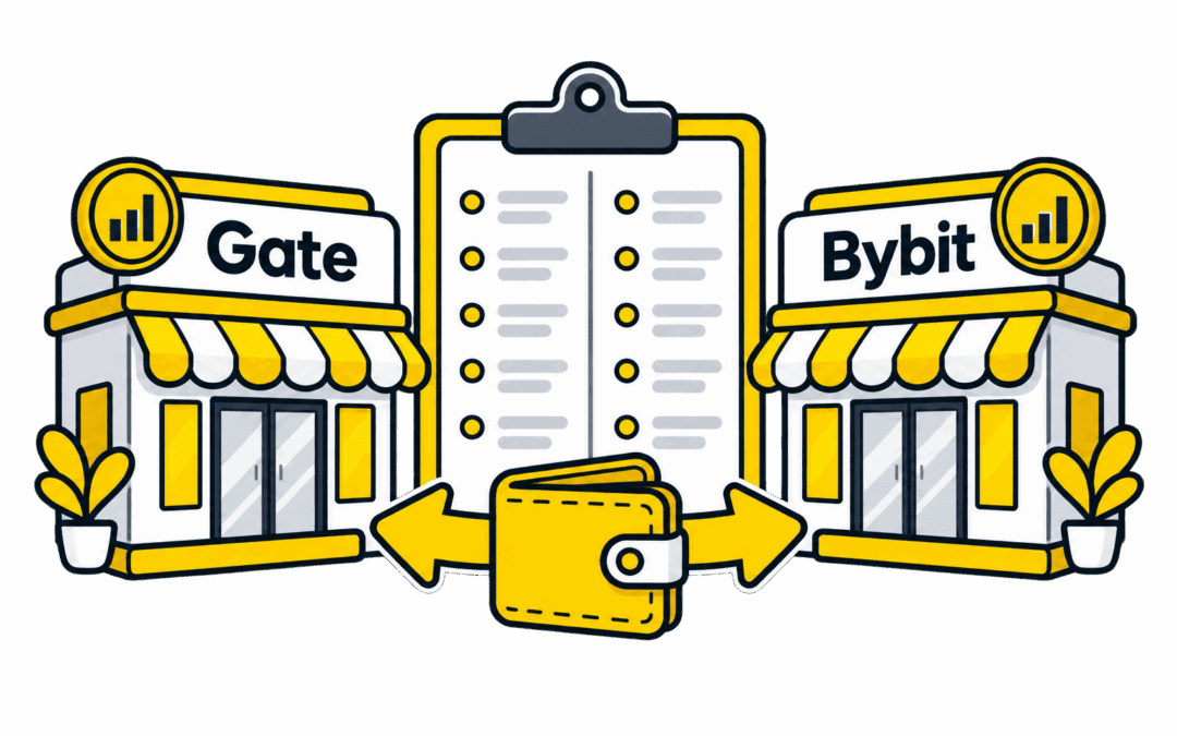 Gate vs Bybit (2026): Poplatky, spotové obchodování a dostupnost krypta