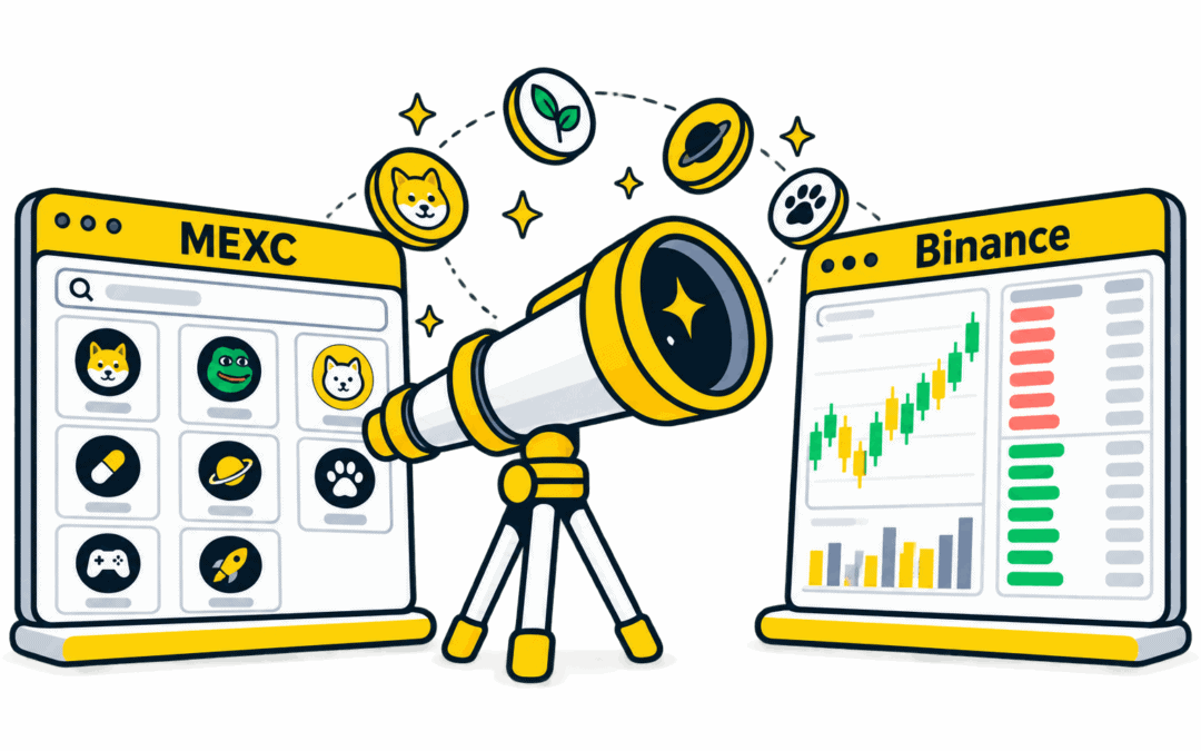 MEXC vs Binance (2026): Dostupnost altcoinů, poplatky a možnosti nákupu
