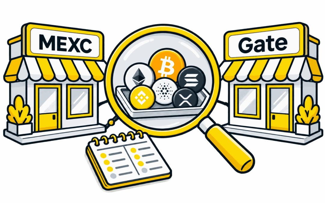 MEXC vs Gate (2026): Srovnání poplatků, altcoinů a výběrů